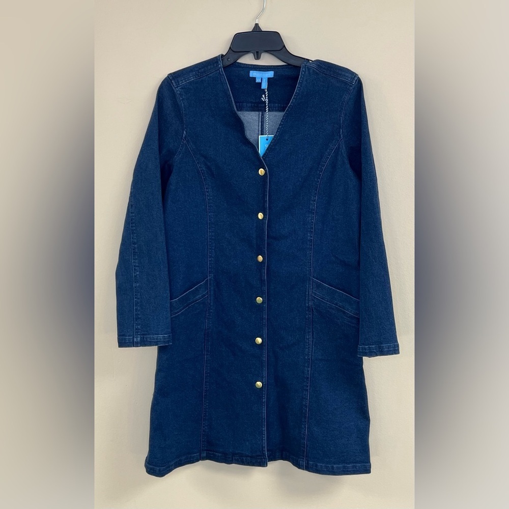 NWT Draper James Colbie Button Front Denim Dress- NO Belt